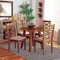 Baxton Studio Darina Modern and Contemporary Grey Fabric and Walnut Brown Finished Wood 5-Piece Dining Set 174-9883-10895-Zoro - alternate 9